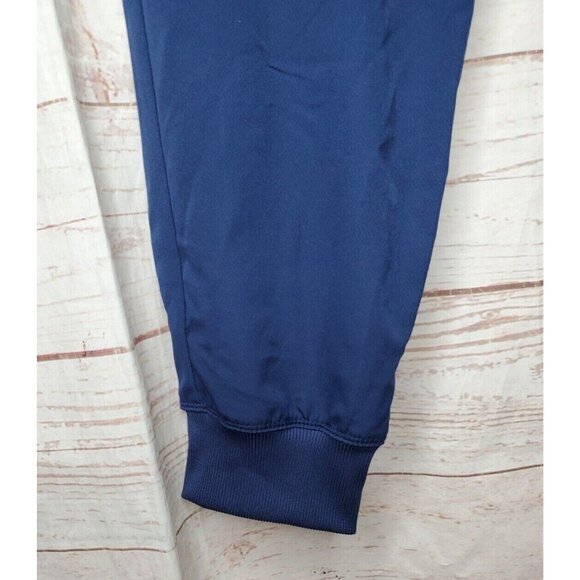 Scrubology Large Navy Blue Multi-Pocket Scrub Pants Poly/Spandex Stretch Medical - Picture 5 of 12